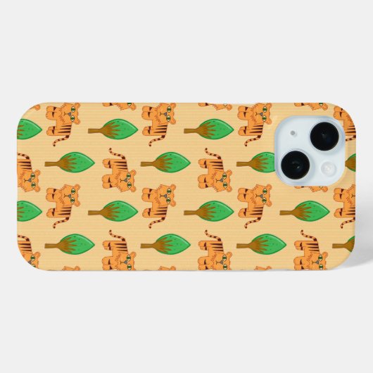 Cute Cartoon Tiger Pattern Case-Mate iPhone Case (Achterkant (horizontaal))
