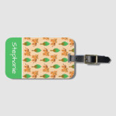 Cute Cartoon Tiger Pattern - Gepersonaliseerd Bagagelabel (Voorkant (horizontaal))