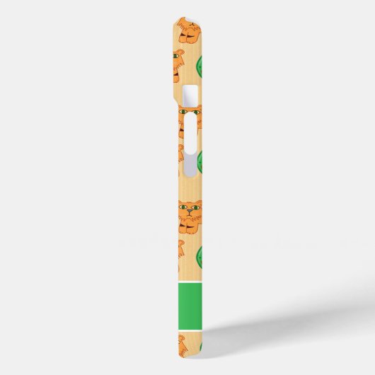 Cute Cartoon Tiger Pattern - Gepersonaliseerd Case-Mate iPhone Case (Achterkant / Links)