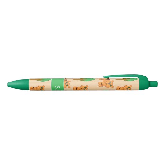 Cute Cartoon Tiger Pattern - Gepersonaliseerd Zwarte Inkt Pen (Bovenkant)