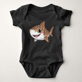 Cute Cartoon Tiger Shark Baby Bodysuit