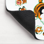 Cute Cartoon Tigers Mandala (groen) Mousepad Muismat (Hoek)