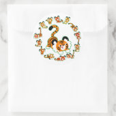 Cute Cartoon Tigers Mandala (groene) Sticker (Tas)
