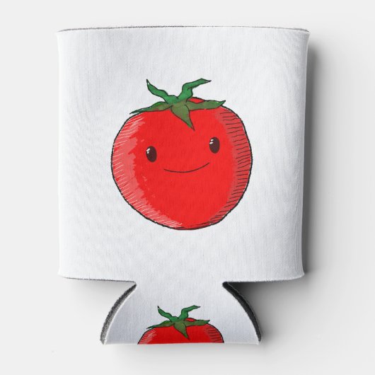 Cute Cartoon Tomato Blikjeskoeler (Voorkant)