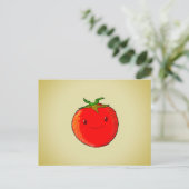 Cute Cartoon Tomato Briefkaart (Staand voorkant)