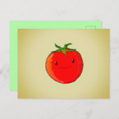 Cute Cartoon Tomato Briefkaart (Voorkant / Achterkant)