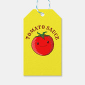 Cute Cartoon Tomato Cadeaulabel (Voorkant)