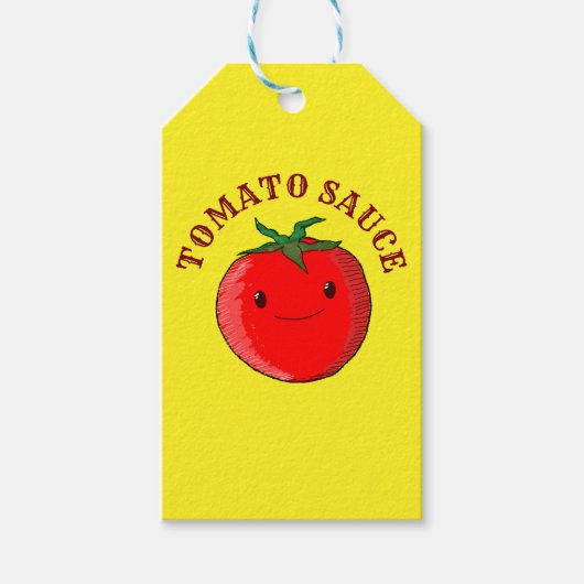 Cute Cartoon Tomato Cadeaulabel (Voorkant)