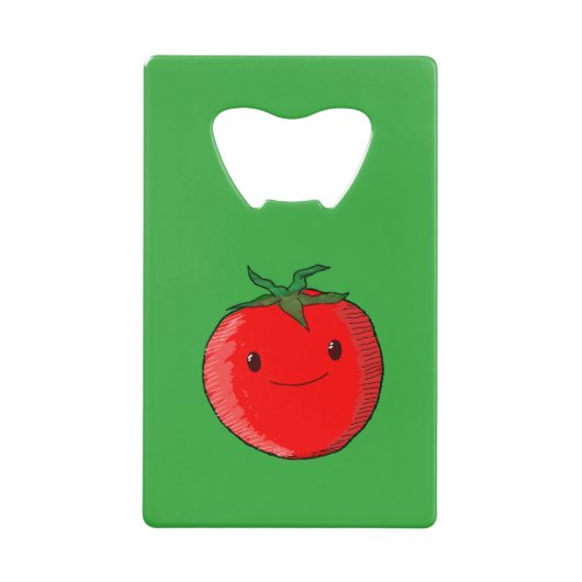Cute Cartoon Tomato Creditkaart Flessenopener (Voorkant)