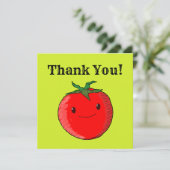 Cute Cartoon Tomato - Hartelijk dank Bedankkaart (Staand voorkant)