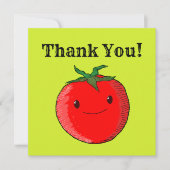 Cute Cartoon Tomato - Hartelijk dank Bedankkaart (Voorkant)