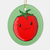 Cute Cartoon Tomato Keramisch Ornament (Links)