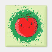 Cute Cartoon Tomato Magneet (Voorkant)