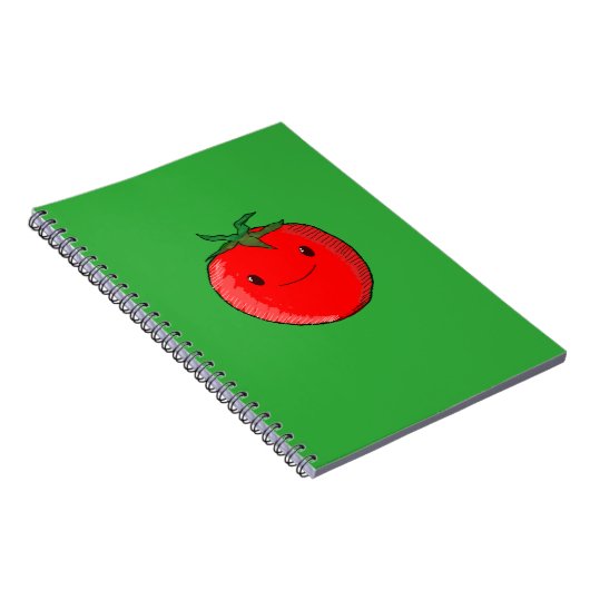 Cute Cartoon Tomato Notitieboek (Rechterzijde)