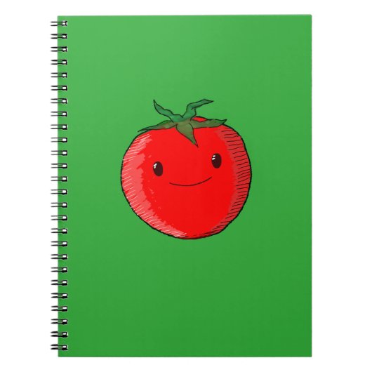 Cute Cartoon Tomato Notitieboek (Voorkant)