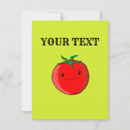 Cute Cartoon Tomato Notitiekaartje