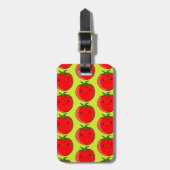 Cute Cartoon Tomato Pattern Bagagelabel (Voorkant verticaal)
