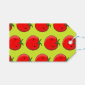 Cute Cartoon Tomato Pattern Cadeaulabel (Voorkant (Horizontaal))