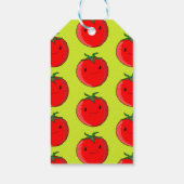 Cute Cartoon Tomato Pattern Cadeaulabel (Achterkant)