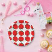 Cute Cartoon Tomato Pattern Papieren Bordje (Feest)