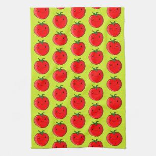 Cute Cartoon Tomato Pattern Theedoek