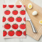 Cute Cartoon Tomato Pattern Theedoek (Quarter Fold)