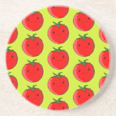 Cute Cartoon Tomato Pattern Zandsteen Onderzetter (Voorkant)