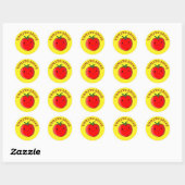 Cute Cartoon Tomato Ronde Sticker (Vel)