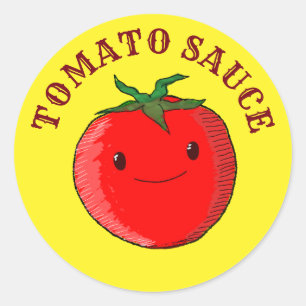 Cute Cartoon Tomato Ronde Sticker