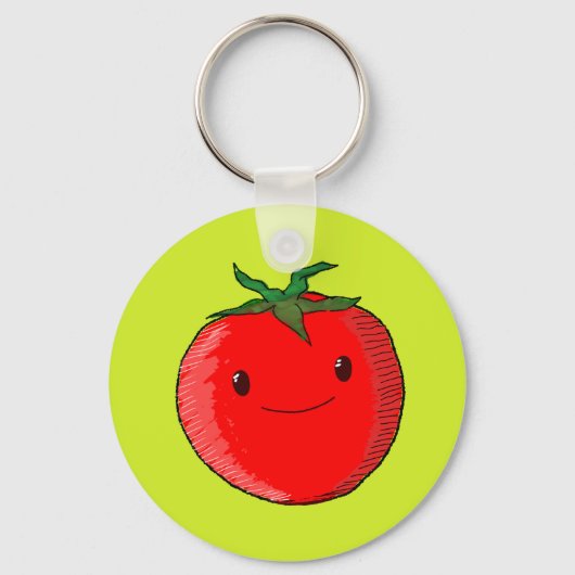 Cute Cartoon Tomato Sleutelhanger (Voorkant)