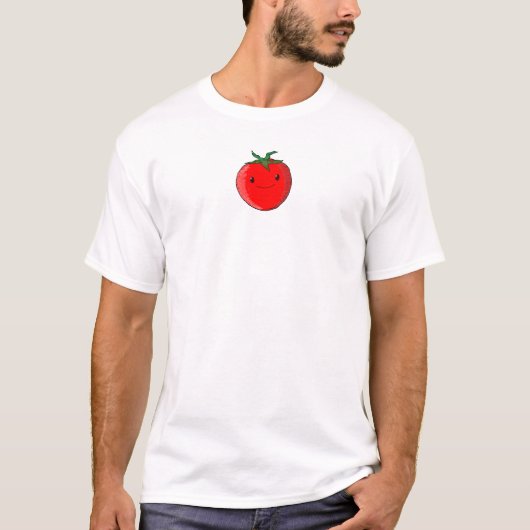 Cute Cartoon Tomato T-shirt (Voorkant)