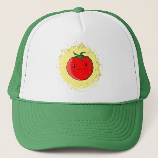Cute Cartoon Tomato Trucker Pet (Voorkant)