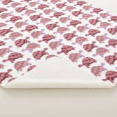 Cute Cartoon Tortoise Pattern Sherpa Deken (3/4)