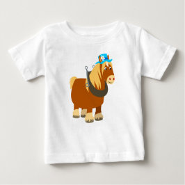 Cute Cartoon Trait Breton Horse Baby T-Shirt