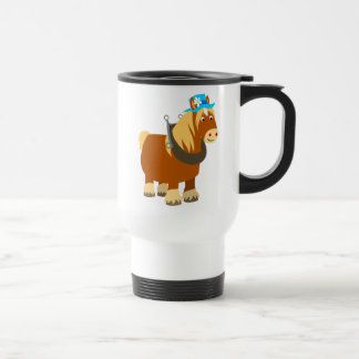 Cute Cartoon Trait Breton Horse Commuter Mok