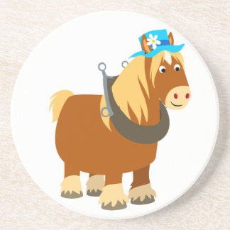 Cute Cartoon Trait Breton Horse Onderzetter