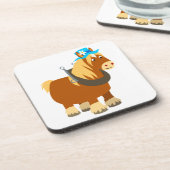 Cute Cartoon Trait Breton Horse Onderzetters Set (Linkerzijde)