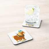 Cute Cartoon Trait Breton Horse Onderzetters Set (Rechterzijde)