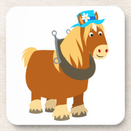 Cute Cartoon Trait Breton Horse Onderzetters Set