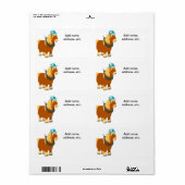 Cute Cartoon Trait Breton Horse Shipping Label (Full Sheet)