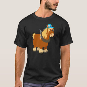 Cute Cartoon Trait Breton Horse T-Shirt