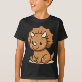 Cute Cartoon Triceratops Kids' T-Shirt