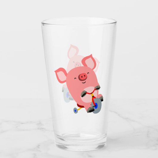 Cute Cartoon Tricycle Pig Tumbler (Voorkant)