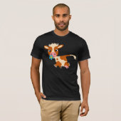 Cute Cartoon Trotting Cow T-Shirt (Voorkant volledig)
