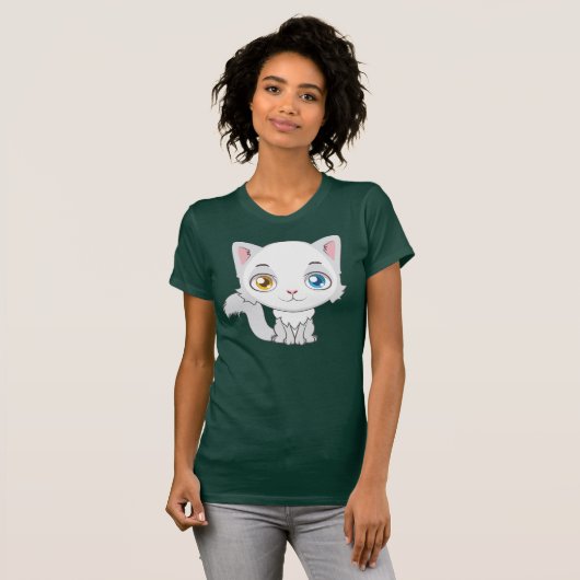 Cute Cartoon Turkey Angora ate T-shirt (Voorkant volledig)