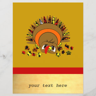 Cute Cartoon Turkey Business Flyer