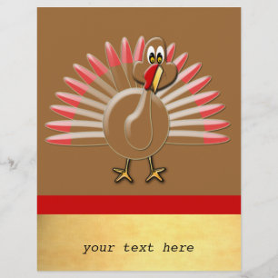 Cute Cartoon Turkey Business Flyer