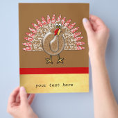 Cute Cartoon Turkey Business Flyer (Hand)
