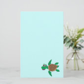Cute Cartoon Turtle Briefpapier (Staand voorkant)