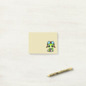 Cute Cartoon Turtle in Aviator Pet Post-it® Notes (Op bureau)